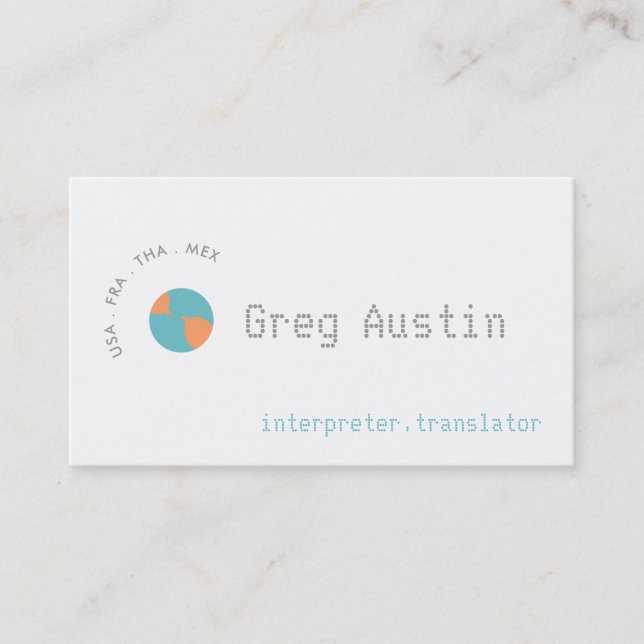 Tarjeta De Visita Chat de la Tierra (Anverso)