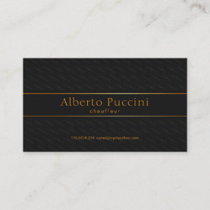 Tarjeta De Visita Chauffeur de la línea de oro de los elegantes cub