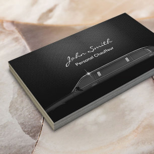 Tarjeta De Visita Chauffeur Driver Luxury Black Metalizado