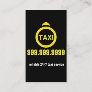 Tarjeta De Visita Chauffeur Taxi Cab Driver Transportation Business