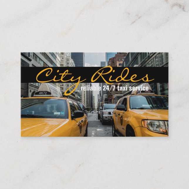 Tarjeta De Visita Chauffeur Taxi Cab Driver Transportation Business (Anverso)