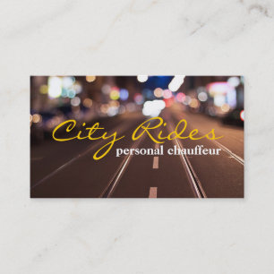 Tarjeta De Visita Chauffeur Taxi Cab Driver Transportation Business