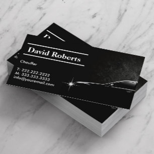 Tarjeta De Visita Chauffeur Taxista Profesional Oscuro
