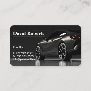 Tarjeta De Visita Chauffeur Taxista Profesional Oscuro