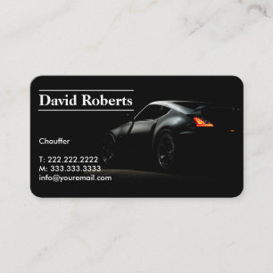 Tarjeta De Visita Chauffeur Taxista Profesional Oscuro