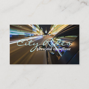 Tarjeta De Visita Chauffeur Town Car Driver Transportation Business