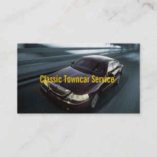 Tarjeta De Visita Chauffeur Town Car Driver Transportation Business