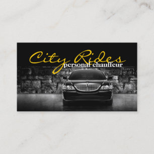Tarjeta De Visita Chauffeur Town Car Driver Transportation Business