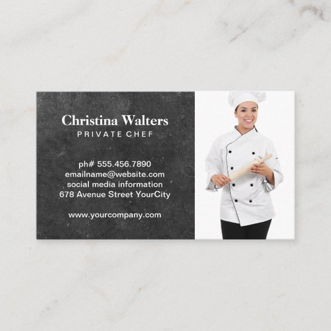 Tarjeta De Visita Chef | Administrador de restaurantes | Restauració (Anverso)