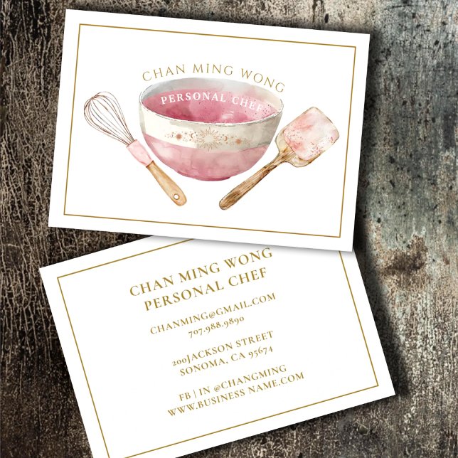 Tarjeta de visita Chef Caterer (Subido por el creador)