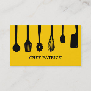 Tarjeta De Visita Chef Catering Food Restaurant Business Card