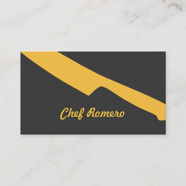 Tarjeta De Visita Chef Catering Food Restaurant Business Card (Anverso)