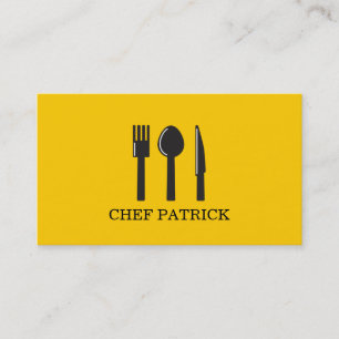 Tarjeta De Visita Chef Catering Food Restaurant Business Card