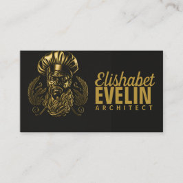 Tarjeta De Visita Chef Catering Gold Modern Black blink 432