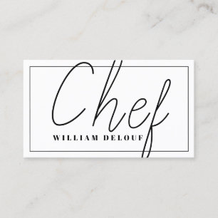 Tarjeta De Visita Chef Cocinero Cocina Panadería Comida