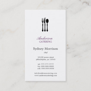 Tarjeta De Visita Chef/comedor/restaurante moderno