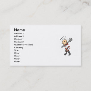Tarjeta De Visita Chef Con Pinzas Para Ensalada