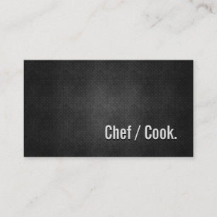 Tarjeta De Visita Chef / Cook Guay Sencillez Metalizado negra