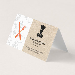 Tarjeta De Visita Chef culinario   Propietario del restaurante   Cue