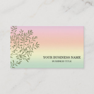 Tarjeta De Visita Chef de Catering de Rama de Olivo Personalizada