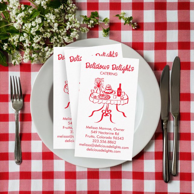 Tarjeta De Visita Chef de Catering Planificación de Eventos Preparac (Catering Chef Event Planning Food Prep CUSTOM Business Card
)
