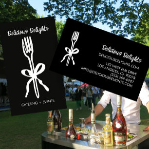 Tarjeta De Visita Chef de Catering Planificación de Eventos Preparac