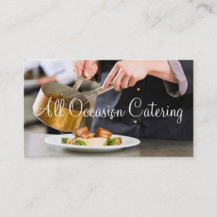 Tarjeta De Visita Chef de Catering Planificador de Bodas Comida Rest