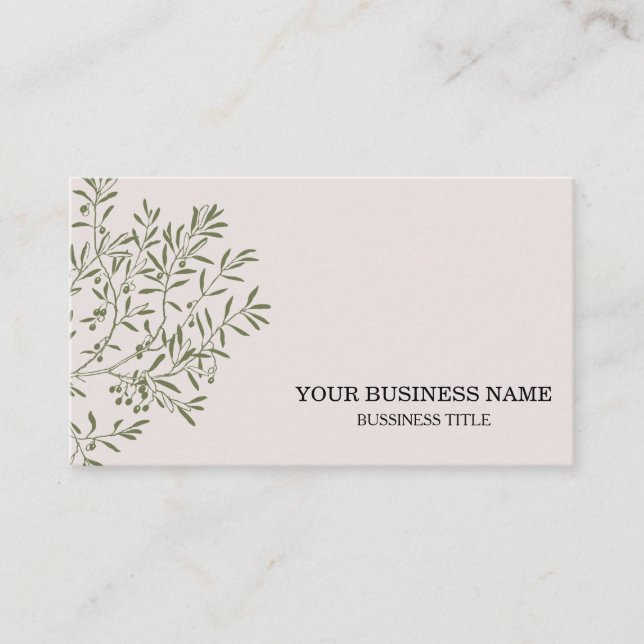 Tarjeta De Visita Chef de Oleícola Personalizado (Anverso)