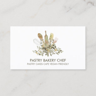 Tarjeta De Visita Chef de panadería estilo campestre