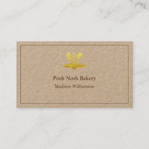 Tarjeta De Visita Chef de Pastelería de Catering  Papel Kraft