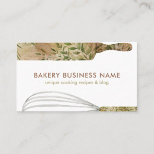 Tarjeta De Visita Chef de Pastelería de Madera Catering Pastelero Ro