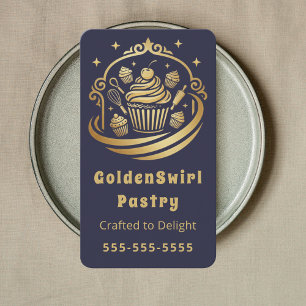 Tarjeta De Visita Chef de Pastelería de Panadería Casera de Cupcake