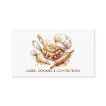 Chef de Pastelería Panadería Acuarela Oro Reposter