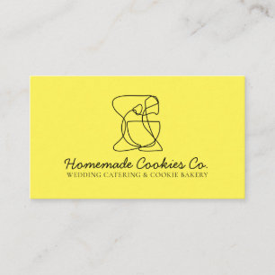 Tarjeta De Visita Chef de repostería de comida casera simple Chic Am
