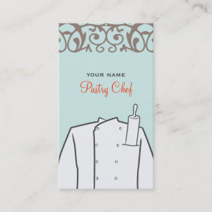 Tarjeta De Visita Chef de repostería de la panadería del