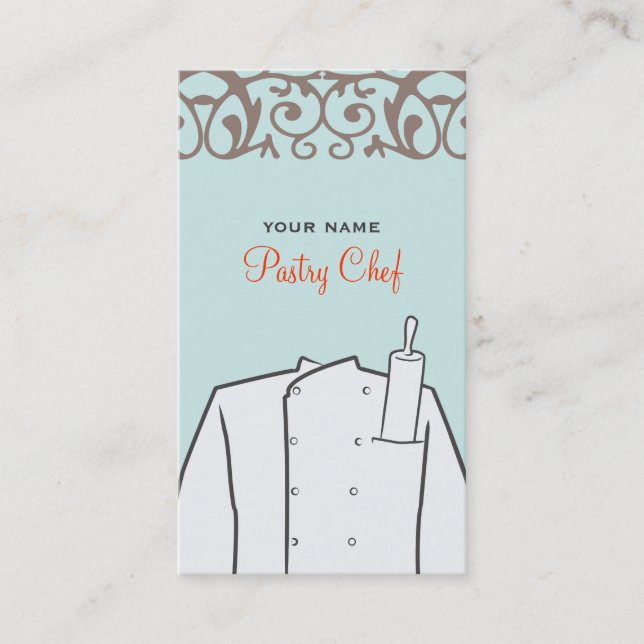 Tarjeta De Visita Chef de repostería de la panadería del (Anverso)