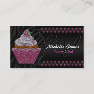 Tarjeta De Visita Chef de repostería moderno del monograma de la