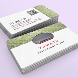 Tarjeta De Visita Chef de restaurante asiático japonés Catering