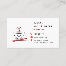 Tarjeta De Visita Chef de Sushi