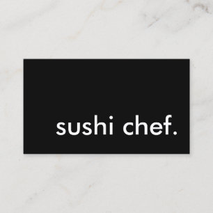 Tarjeta De Visita chef de sushi.