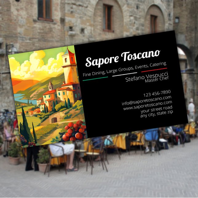 Tarjeta De Visita Chef del restaurante italiano de alta cocina (Subido por el creador)