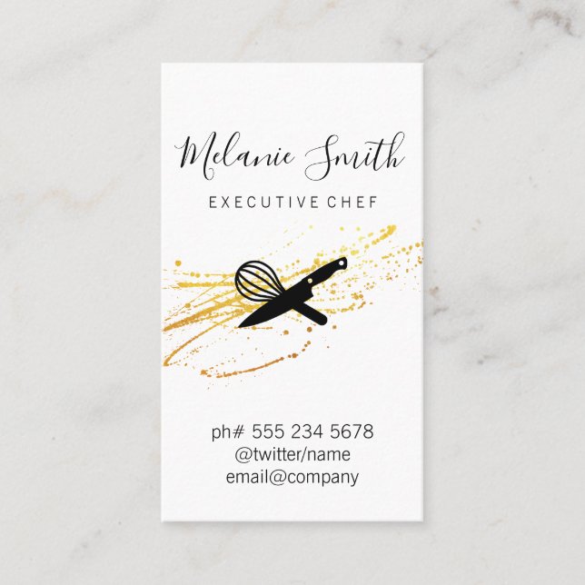 Tarjeta De Visita Chef ejecutivo (Anverso)