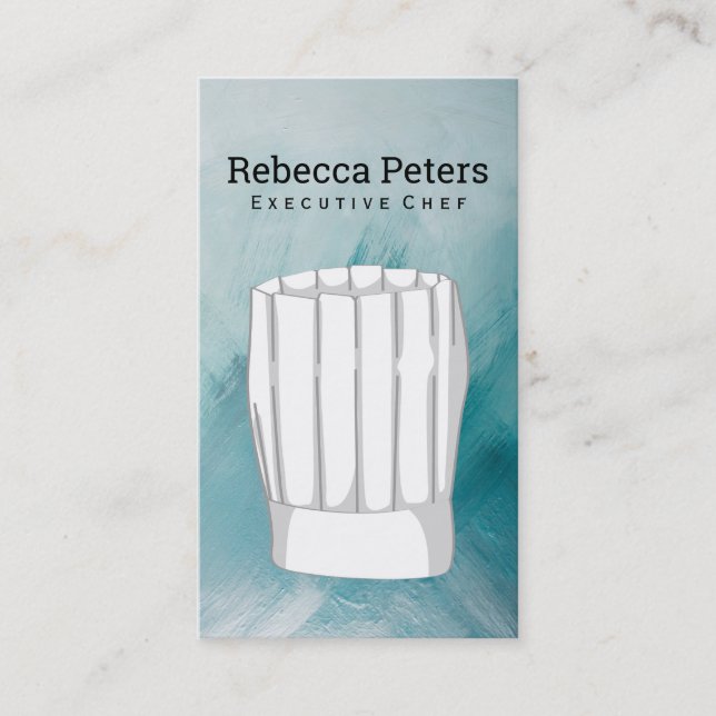 Tarjeta De Visita Chef ejecutivo | Gorra Chef (Anverso)