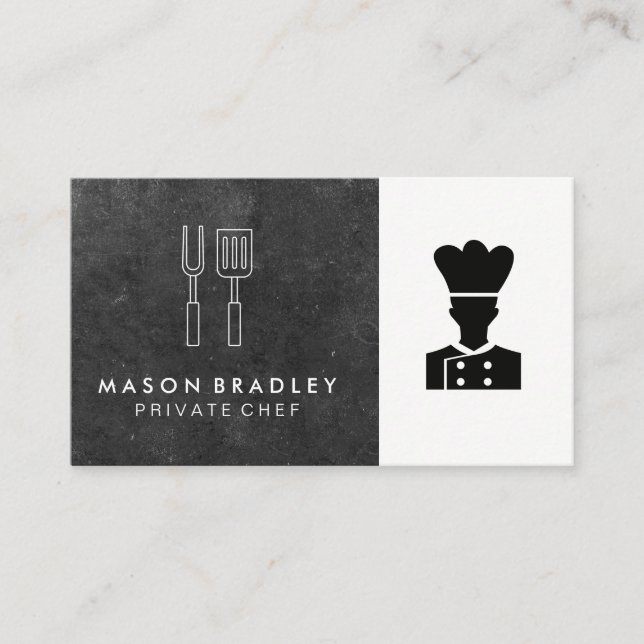 Tarjeta De Visita Chef | Equipo de cocina para barbacoa | Restaurant (Anverso)