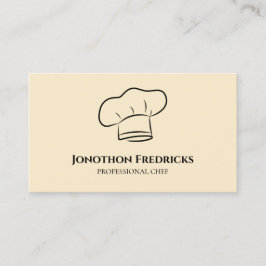 Tarjeta De Visita Chef Food Catering Service Profesional