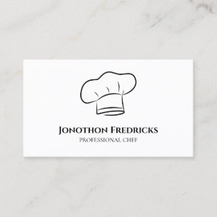 Tarjeta De Visita Chef Food Catering Service Profesional