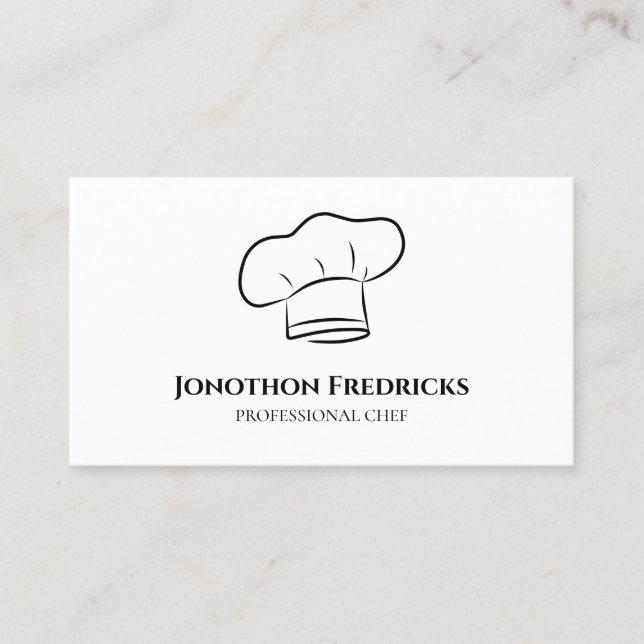 Tarjeta De Visita Chef Food Catering Service Profesional (Anverso)