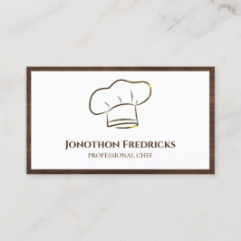 Tarjeta De Visita Chef Food Catering Service Profesional