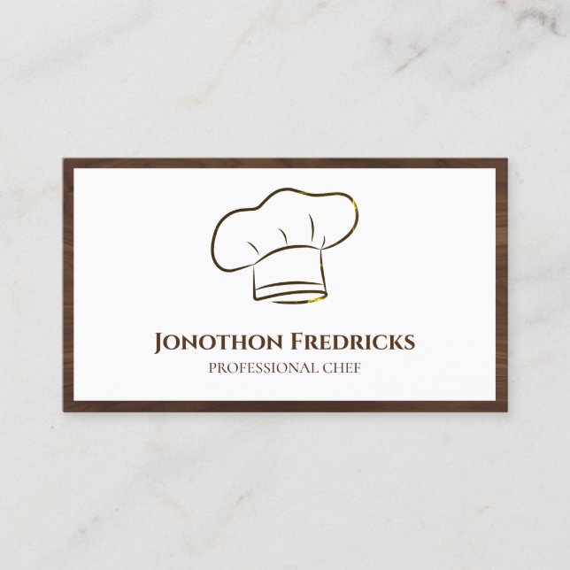 Tarjeta De Visita Chef Food Catering Service Profesional (Anverso)