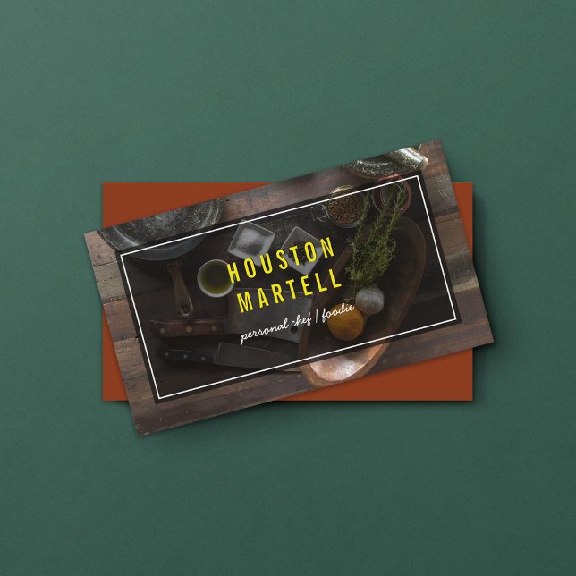 Tarjeta De Visita Chef Ingredientes de Comida Personalizado de tarje (Subido por el creador)